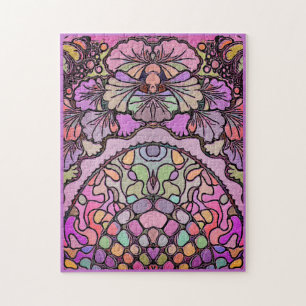 Mosaik Blume Rosa abstrakte Blume floral elegant