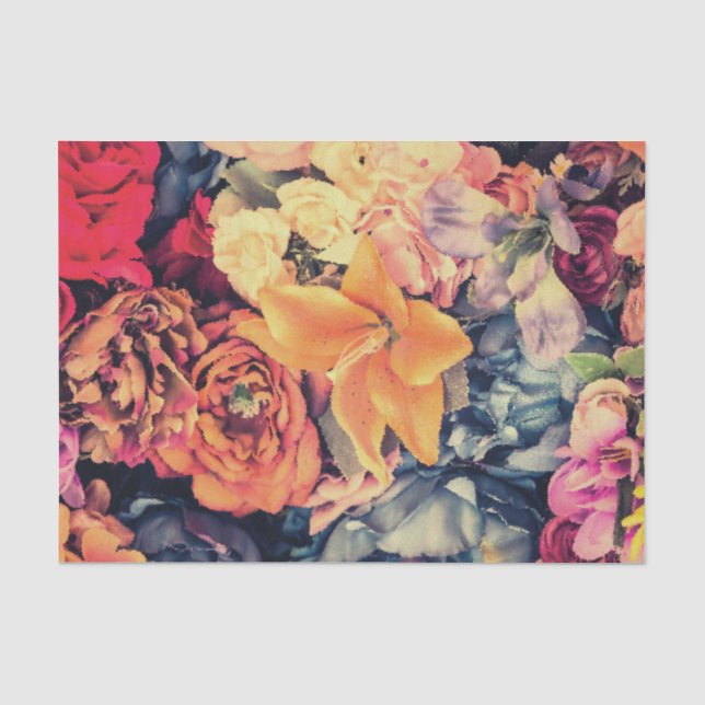 Mosaik-Blume-Testpapier für Herbst Seidenpapier (Vorderseite)