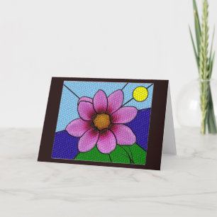 Mosaik-Blumen-Gruß-Karte Karte