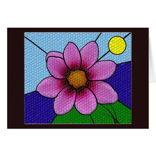 Mosaik-Blumen-Gruß-Karte Karte