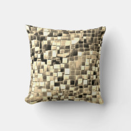 Mosaik Bubble Art / Sepia / Kissen