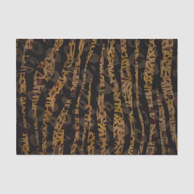 Mosaik Chic Elegante Safari Party Printing Seidenpapier (Vorderseite)