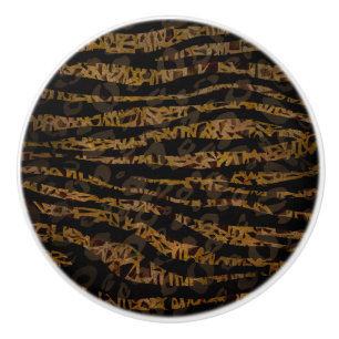 Mosaik Chic Eleganter Safari Glam Dschungel Druck Keramikknauf
