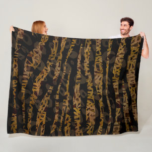 Mosaik Chic Eleganter Safari Glam Dschungel Fleecedecke