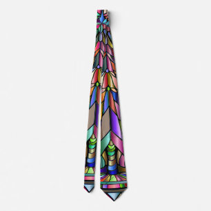 Mosaik Christmas Tree Holiday Neck Tie Krawatte