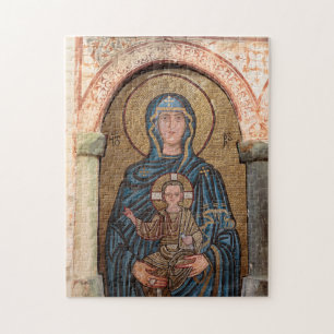 Mosaik der Jungfrau Maria und Jesus