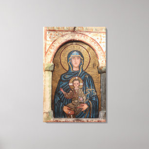 Mosaik der Jungfrau Maria und Jesus Leinwanddruck