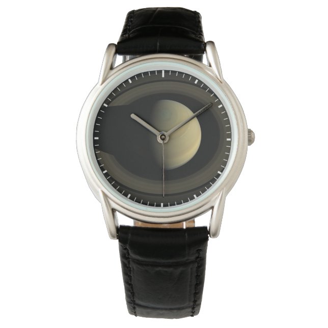 Mosaik des Planeten Saturn und seiner wichtigsten  Armbanduhr (Vorderseite)