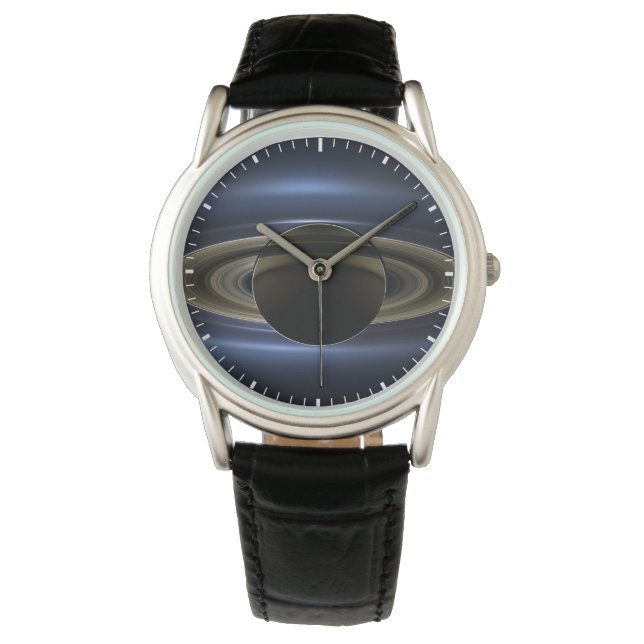 Mosaik des Saturn-Systems, das von der Sonne zurüc Armbanduhr (Vorderseite)