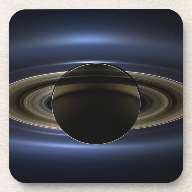 Mosaik des Saturn-Systems, das von der Sonne zurüc Getränkeuntersetzer (Vorderseite)