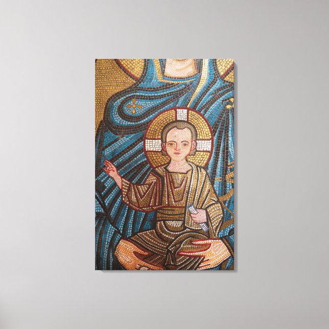 Mosaik des Säuglings Jesus Leinwanddruck (Vorderseite)