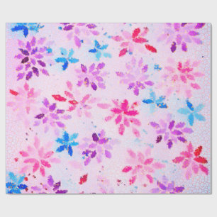 Mosaik-Edelstein-Blumenfantasie   Lebendige Verpac Geschenkpapier