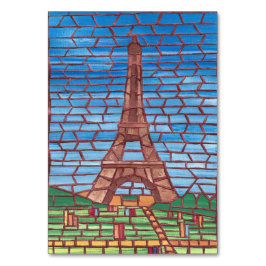 Mosaik Eiffelturm Lesekarten für Erwachsene Tischnummer