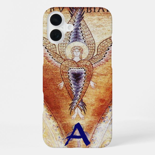 MOSAIK-ENGEL, Monogramm iPhone 16 Plus Hülle (Rückseite)
