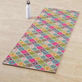 Mosaik farbenfrohe marokkanische lebendige energie yogamatte