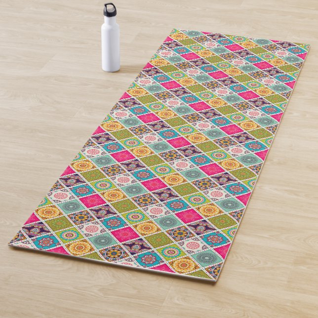 Mosaik farbenfrohe marokkanische lebendige energie yogamatte (Beispiel)