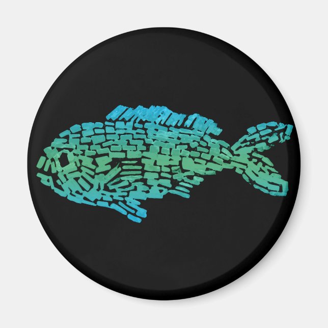 Mosaik Fish Magnet (Vorne)