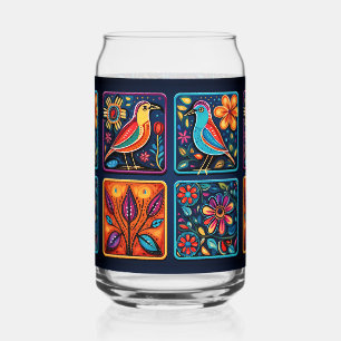 Mosaik Floral Bird mix Dosenglas
