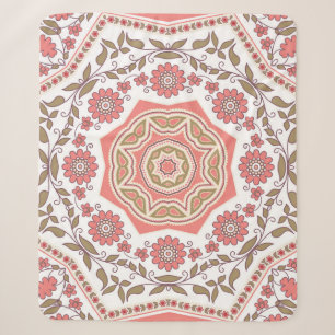 Mosaik Floral Star: Nahtloses Muster Sherpadecke