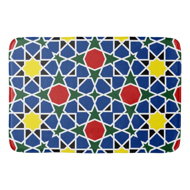 Mosaik Geometric Pattern Design Fliese Badematte (Vorderseite)