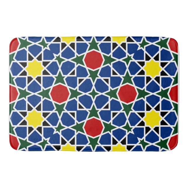 Mosaik Geometric Pattern Design Fliese Badematte (Vorderseite)