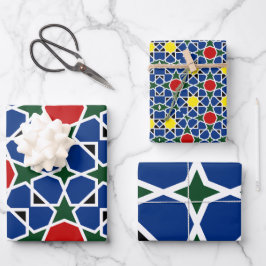 Mosaik Geometric Pattern Design Fliese Geschenkpapier Set