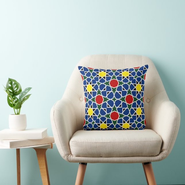 Mosaik Geometric Pattern Design Fliese Kissen (Stuhl )
