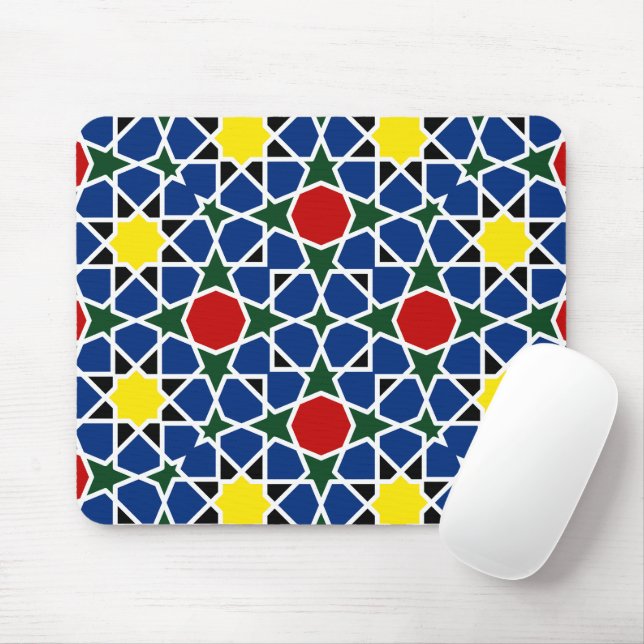 Mosaik Geometric Pattern Design Fliese Mousepad (Mit Mouse)