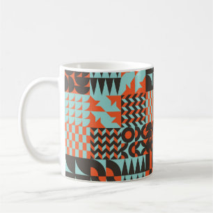 Mosaik geometrische Fliesen, nahtlos elegantes Mus Kaffeetasse