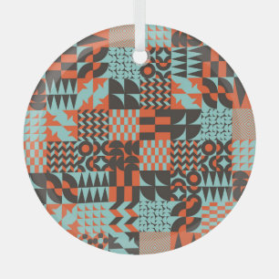 Mosaik geometrische Fliesen, nahtlos elegantes Mus Ornament Aus Glas