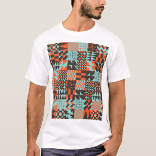 Mosaik geometrische Fliesen, nahtlos elegantes Mus T-Shirt
