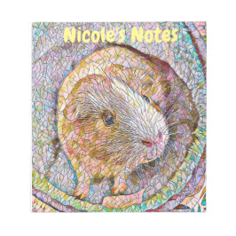 Mosaik Guinea Pig Themed Notebook Notepad Notizblock