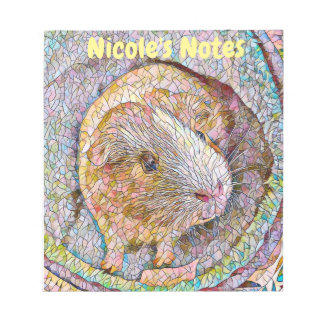 Mosaik Guinea Pig Themed Notebook Notepad Notizblock
