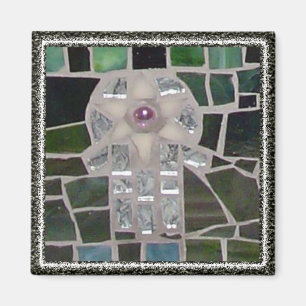 Mosaik Hamsa Starof von David-bösem Blick auf Gr Magnet