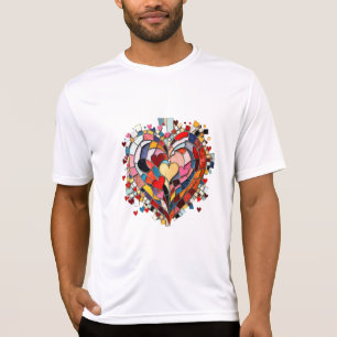 Mosaik-Herz der Liebe T-Shirt