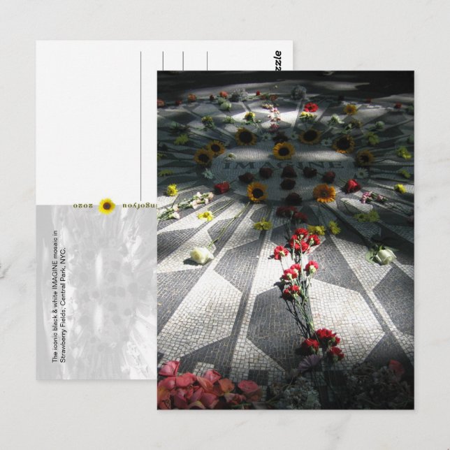 Mosaik IMAGINE, Erdbeerfelder, NY - V Postkarte (Vorne/Hinten)