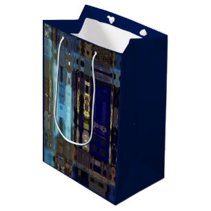 Mosaik Imitats Glass Blue Tondesign Mittlere Geschenktüte