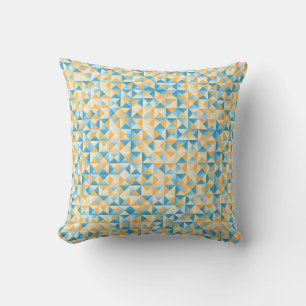 Mosaik in blau und orange kissen