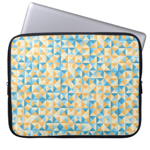 Mosaik in blau und orange laptopschutzhülle