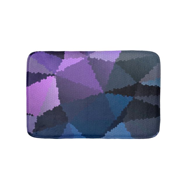 Mosaik in Blau- und Rosatönen Badematte (Vorderseite)