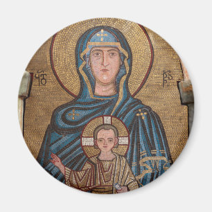 Mosaik Jungfrau Maria und Jesus Magnet