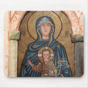 Mosaik Jungfrau Maria und Jesus Mousepad