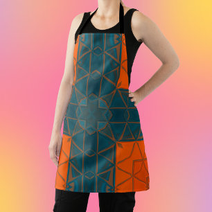 Mosaik Kaleidoscope Square Orange und Blau Schürze