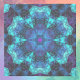 Mosaik Kaleidoskop Blume Blau und Lila Steinuntersetzer (Von Creator hochgeladen)