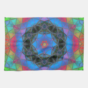 Mosaik Kaleidoskop Blume Rainbow Geschirrtuch
