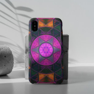 Mosaik Kaleidoskop Blume Rosa Lila und Orange Case-Mate iPhone Hülle