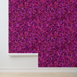 Mosaik Lila Pink  Tapete