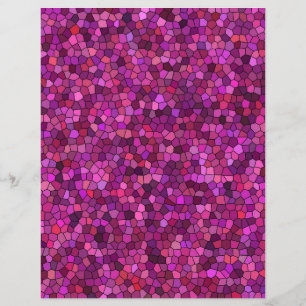 Mosaik Lila rosa Flachpapier Blätter