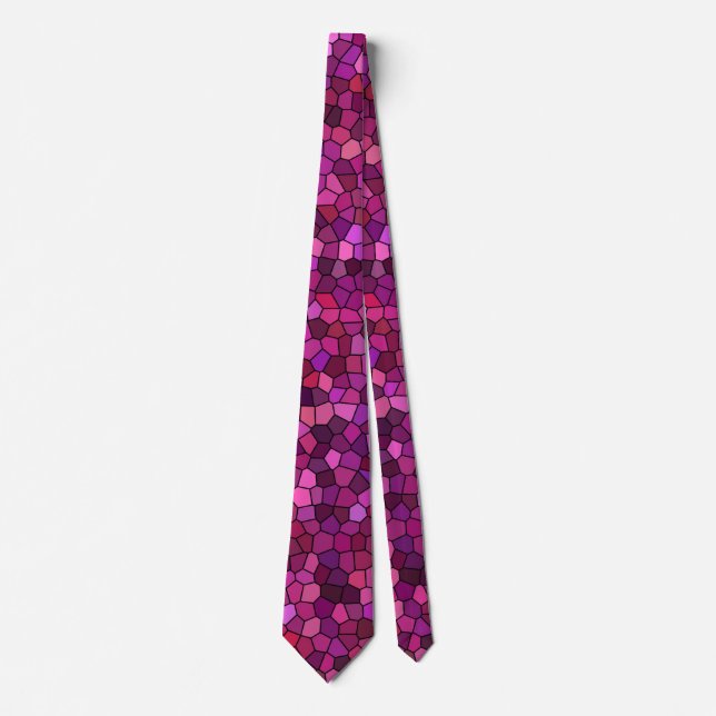 Mosaik Lila rosa Krawatte (Vorderseite)