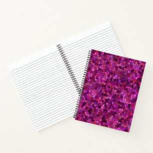 Mosaik Lila rosa Notizbuch